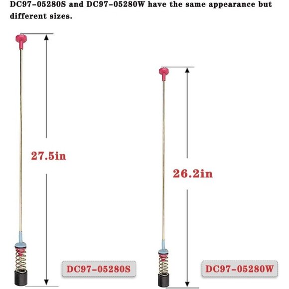 Upgraded DC97-05280S Suspension Rods | 4Pcs | 27.5in Damper Assembly - Picture 2 of 6
